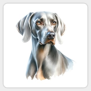 Weimaraner Watercolor Painting - Beautiful Dog Sticker